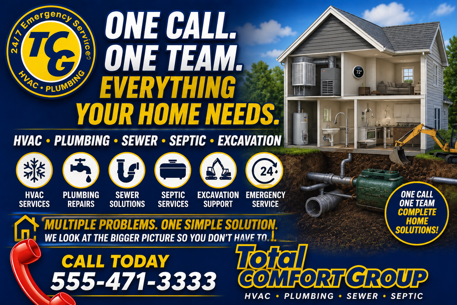 One Call for HVAC, Plumbing, Sewer & Septic Services in Central Iowa